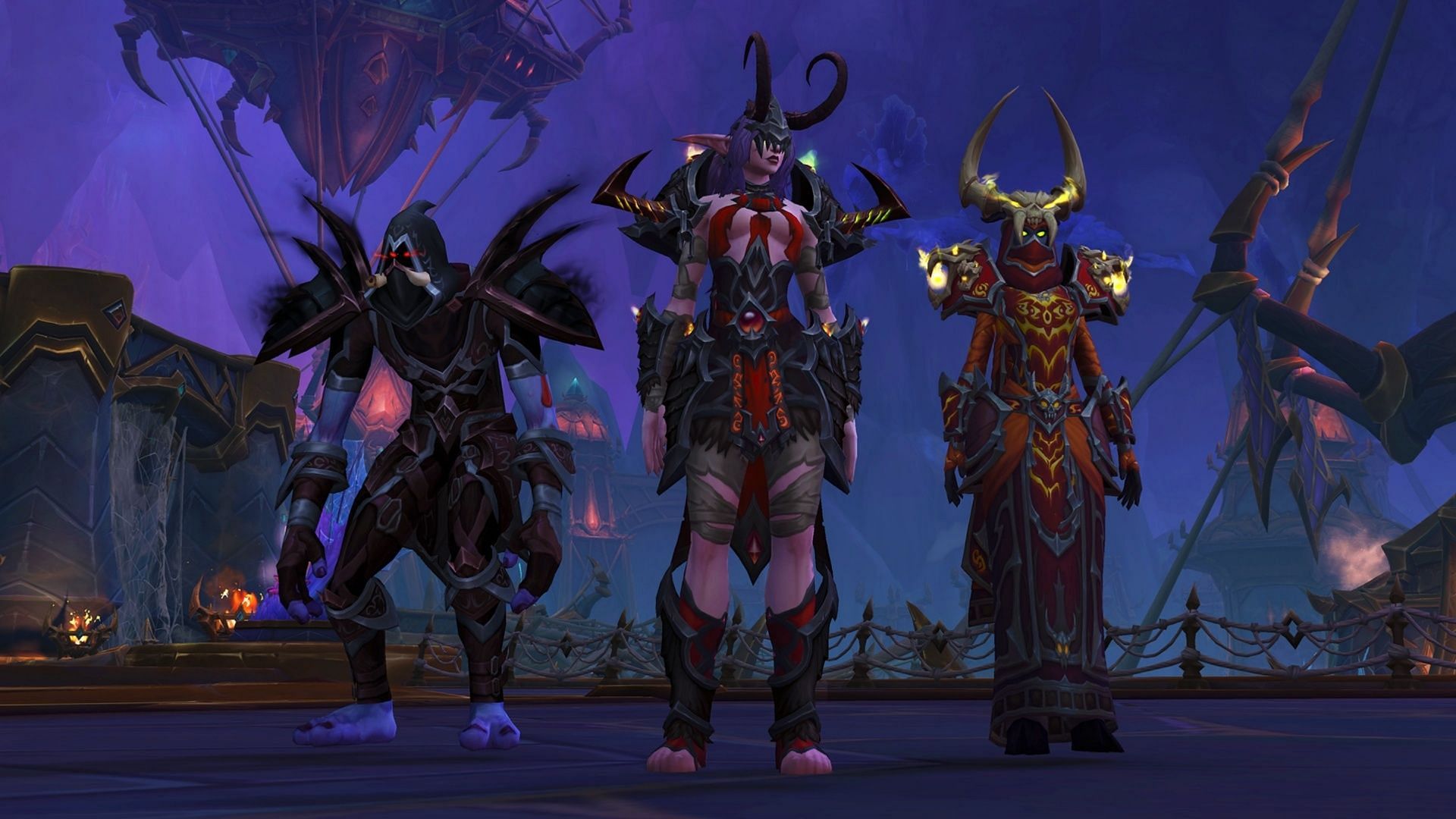 Last, but not least, Rogue, Demon Hunter, and Warlock Tier 2 recolors (Image via Blizzard Entertainment)